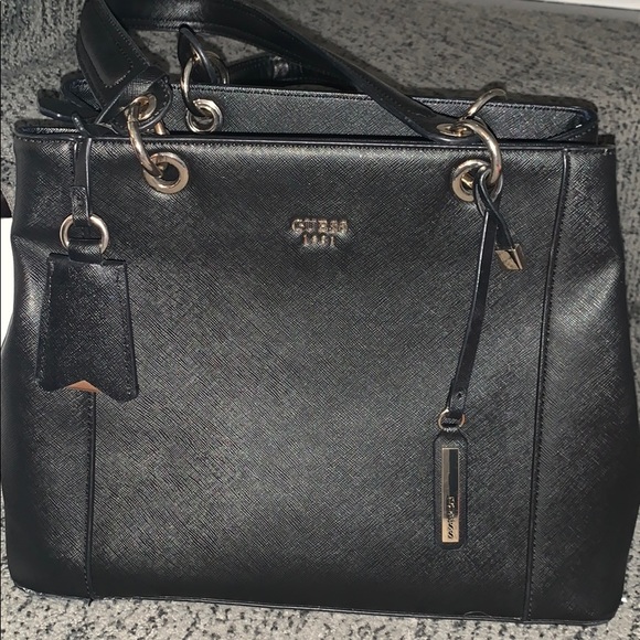 Guess Bags Guess Kamryn Logo Shopper Tote Black Poshmark